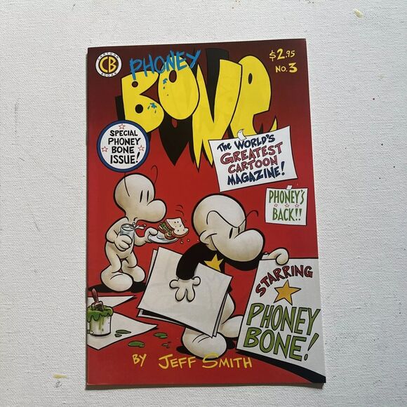 Bone #3 (2nd print) - Cartoon Books 1991 -- great condition - Picture 1 of 6